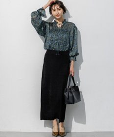 23区 【SLOW/一部店舗限定】マットベロア ニット スカート