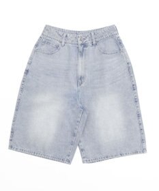 WEGO 【紐で調節可能】スーパーバギーデニムショーツ