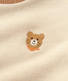 MIKI HOUSE HOT BISCUITS 【70-120cm】【Everyday Series】ワンポイント くすみカラー裏毛パイルトレーナー