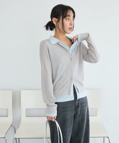 CRAFT STANDARD BOUTIQUE レイヤードポロ衿カーディガン