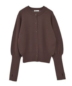 CRAFT STANDARD BOUTIQUE ロング袖リブコンパクトニットカーディガン
