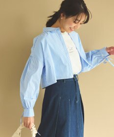 Feroux 【ONWARD CROSSET MAG掲載・2WAY】リボンクロップド シャツ