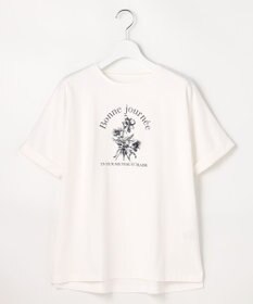 ANY SIS フラワープリント ロゴＴシャツ
