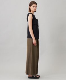 ICB 【接触冷感・UVケア・速乾・洗える】シルクエステルタフタ ワイドパンツ