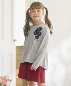 組曲 KIDS 【110-140㎝】サラリとフラワーモチーフ Tシャツ