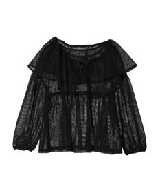 earth music&ecology マルチｗａｙカラーメッシュブラウス