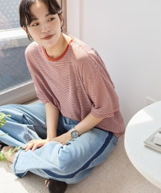 AMERICAN HOLIC シアーレトロボーダー半袖プルオーバー