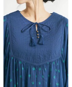 CRAFT STANDARD BOUTIQUE インド綿混キルト切替花柄ワンピース