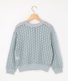 組曲 【先行予約・前後着用可】コットンフラワーレーシー カーディガン