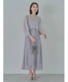 earth music&ecology ＳＥＴ２点　シースルーブラウス付きキャミワンピース