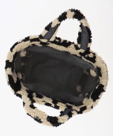 LeSportsac SMALL TWO WAY DENIM TOTE/ブラックデニム/レオパードシェルパ