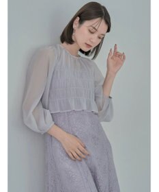 earth music&ecology ＳＥＴ２点　シースルーブラウス付きキャミワンピース