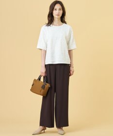 J.PRESS LADIES L 【セットアップ対応・人気素材】Light ジョーゼット イージー パンツ