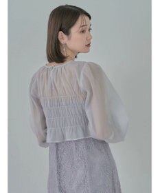 earth music&ecology ＳＥＴ２点　シースルーブラウス付きキャミワンピース