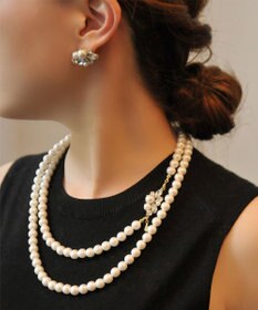 Phoebe ブルーミングロングパールネックレス