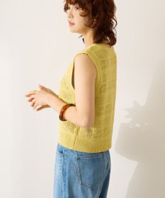 AMERICAN HOLIC 【前後2WAY】レース編みニットベスト