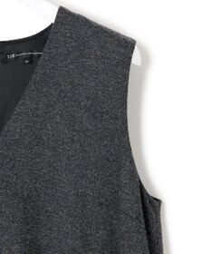 23区 S ラメミックスツイード Vネックワンピース