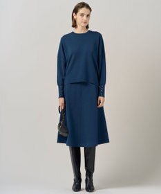 ICB 【洗える】 シルキーウールダブルフェイス ニットプルオーバー