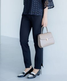 組曲 S 【洗える・ウエストゴム仕様】ハイパワーストレッチサイドスリット パンツ