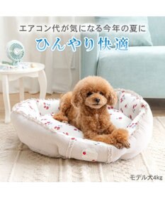PET PARADISE ペットパラダイス クールカドラー 丸型 《苺花柄》 Ｍ