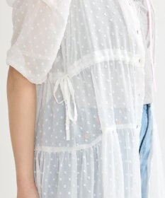 earth music&ecology ドットドビーシアー羽織ワンピース