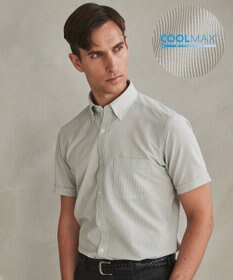 GOTAIRIKU とにかく涼しい/酷暑対応【吸水速乾】クールマックスサッカーシャツ（25/26年モデル） ライトグレー×白