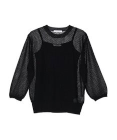 Green Parks ＳＥＴ２点　ラメすかしニット＋キャミソール