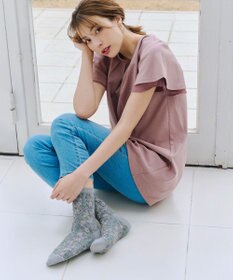 Tiaclasse ジャガード花柄ソックス