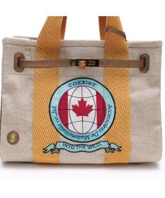 A.D.M.J. リネンラメクロス/前金具付トート32cm(Dカン＋)