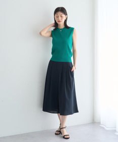 YECCA VECCA 【マシンウォッシャブル】ノースリーブリブニット