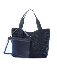 UNBILLION ポーチ付きネオプレーンメッシュビッグトートバッグ