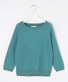 自由区 L ペーパーコットンスクエアネックニット プルオーバー