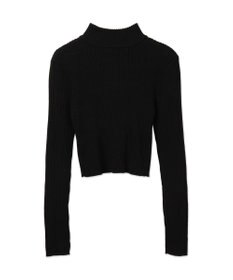 WEGO リブハイネックショートニット