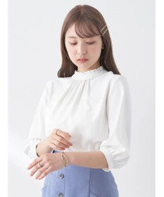 earth music&ecology ２ｗａｙフリル７分袖ブラウス