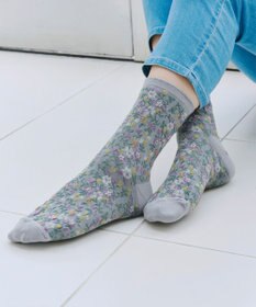 Tiaclasse ジャガード花柄ソックス