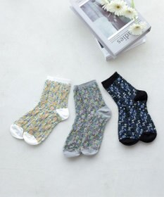 Tiaclasse ジャガード花柄ソックス