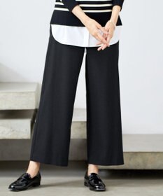 J.PRESS LADIES S 【洗える】LANTECシャークスキン セミワイド パンツ