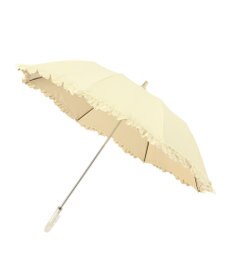 MOONBAT 【ランバン オン ブルー（LANVIN en Bleu）】晴雨兼用折りたたみ日傘　ビジュー付きオーガンジーフリル