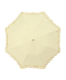 MOONBAT 【ランバン オン ブルー（LANVIN en Bleu）】晴雨兼用折りたたみ日傘　ビジュー付きオーガンジーフリル