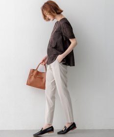 23区 【先行予約/CanCam掲載】リネンレーヨンストレッチ テーパード パンツ