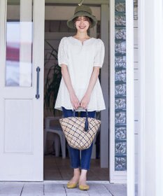 Tiaclasse シーグラスチェックバッグ