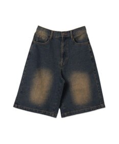 WEGO 【新色追加】ヴィンテージウォッシュデニムハーフパンツ