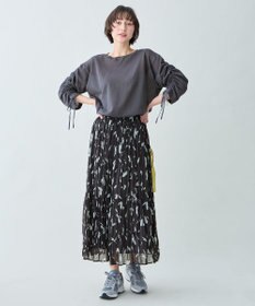 ANY アートドットプリントスカート