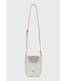DAKS ナイロン×牛革 ハウスチェック 縦型ショルダーバッグ