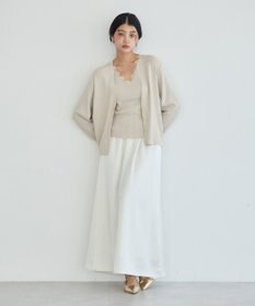 YECCA VECCA 【マシンウォッシャブル】レースニットアンサンブル