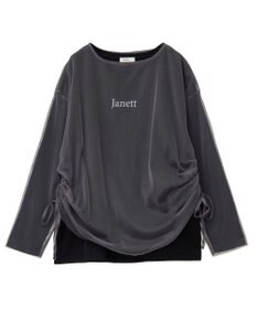 earth music&ecology ＳＥＴ２点ドロストシアープルオーバー＋ロゴＴｅｅ