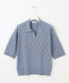 J.PRESS LADIES 【洗える・抗菌防臭】COTTON POLYESTER ポロ ニット