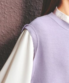 Tiaclasse L 【新色追加・2way・洗える】シャツドッキングニットベスト