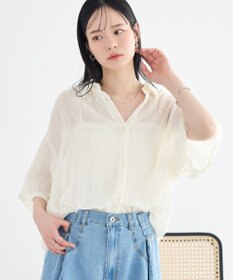 earth music&ecology ランダムプリーツシャツ