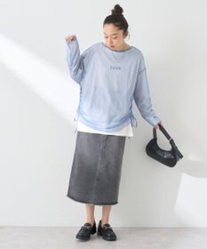 earth music&ecology ＳＥＴ２点ドロストシアープルオーバー＋ロゴＴｅｅ